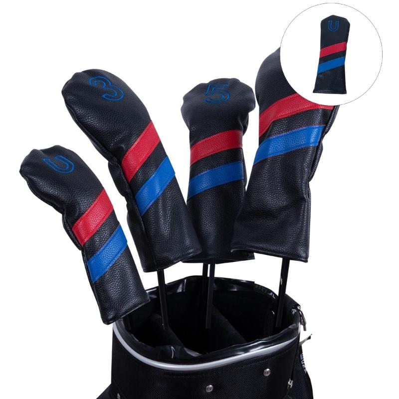 Strong PU Golf Iron Protectors Magnetic Closure Universals Water Resistant Protective Club Sleeves For Golf Player