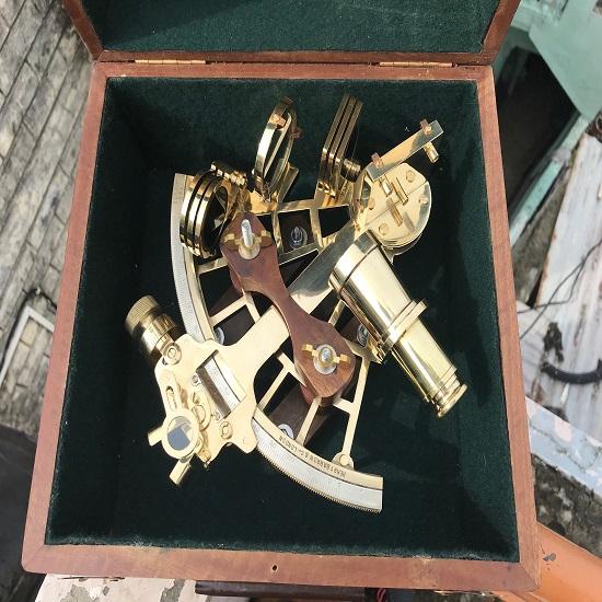 

Nautical 22.86 Cm Brass Sextant With Wooden Case Sextant Navigation | Working Sextant Astrolabe Sextant Functional Ant… More
