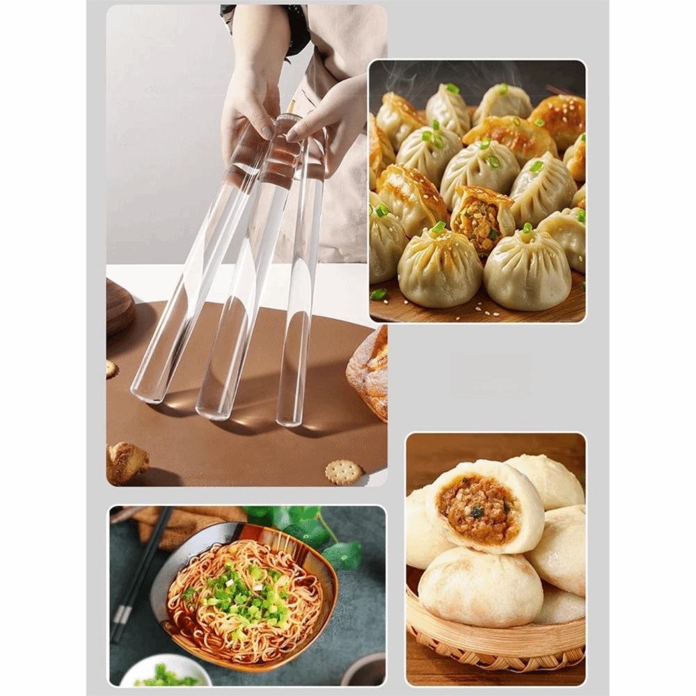 Transparent Acrylic Rolling Pin Food-Grade Baking Stick Solid Rod Clear Dough Roller  Pastry