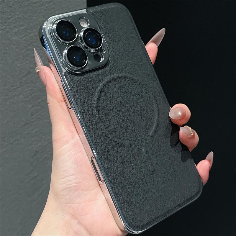 

Magnetic Electroplated iPhone 17 Pro Max Case - Compatible with Apple iPhone 17/16, Drop-proof for 15/14/13 iPhone 14 Pro чёрный