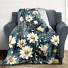 1pc Floral Pattern Blanket, Lightweight Flannel Throw Blanket for Sofa, Bed, Travel, Camping, Living Room, Office, Couch046