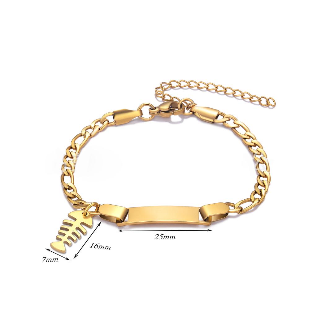 Custom Name Couple Bangle For Women Laser Engraved Letter Words Stainless Steel Figar Link Chain Personalized Bangle