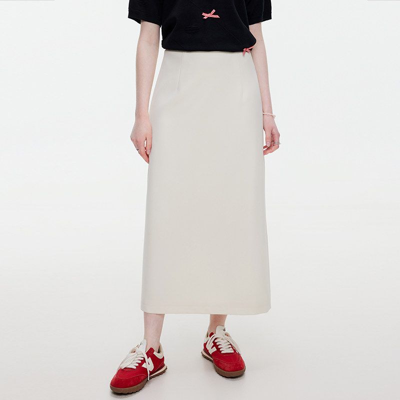 

Xiadu Plus Size Suit Skirt Women s Clothing 2025 New Arrival Black Loose-Fit Hip Skirt Work Clothing A- line Straight Skirt White XXXL