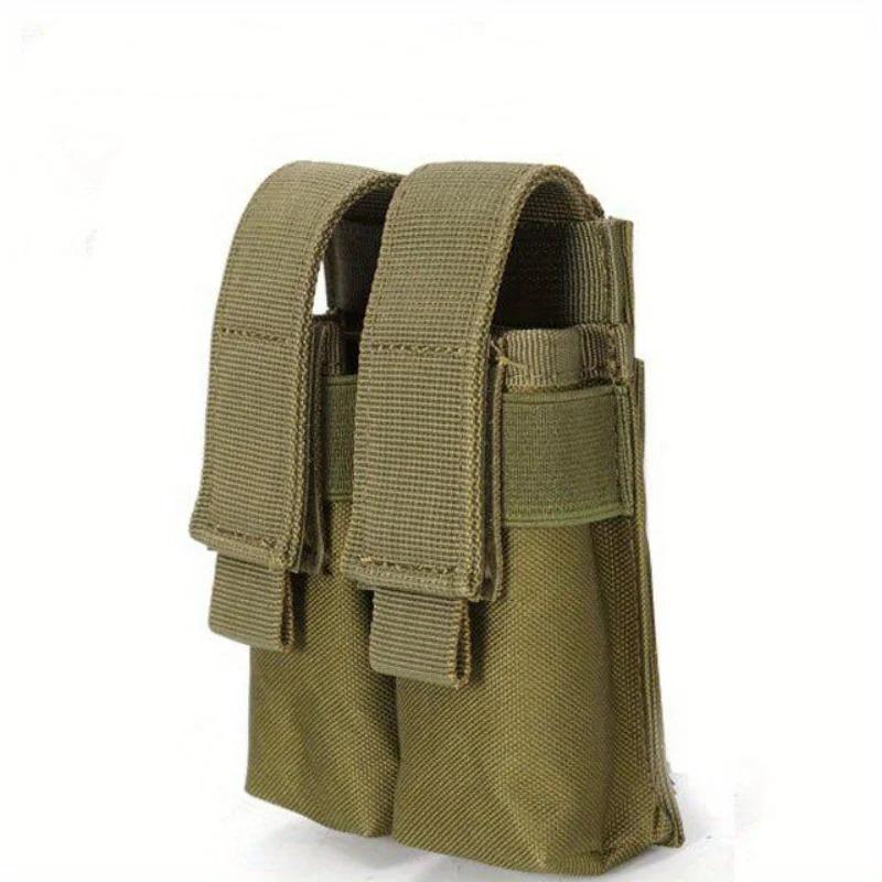 Pistol Magazine Pouch Tactical Double Molle Belt Dual Mag Bag Flashlight Holder Attachment Package Gun Hunting Accessories