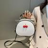 Litchi Pattern Contrast Cherry Small Purse and Handbags New Womens Sling-shoulder Crossbody Mobile Phone Bag CLE