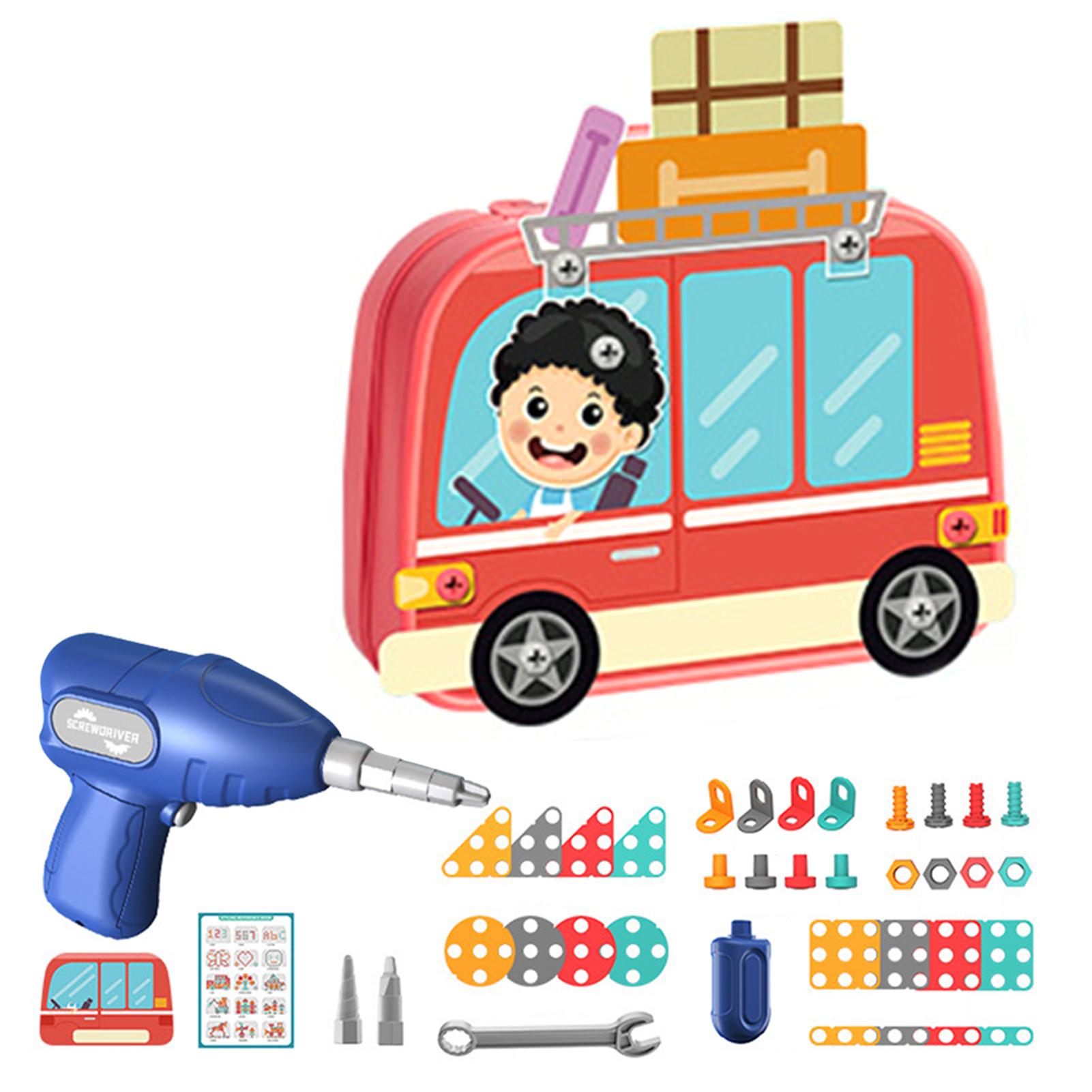 

Набор инструментов для детской игры Монтессори, творческая головоломка с пластиковой электродрелью для детей от 3 лет, образовательные игрушки для ремонта