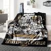 Gta Personalized Text Blanket Multi-purpose Customizable Blanket Warmthful Decor for Office Chair Bedding Livingroom Seaside Ideal for All Seasons