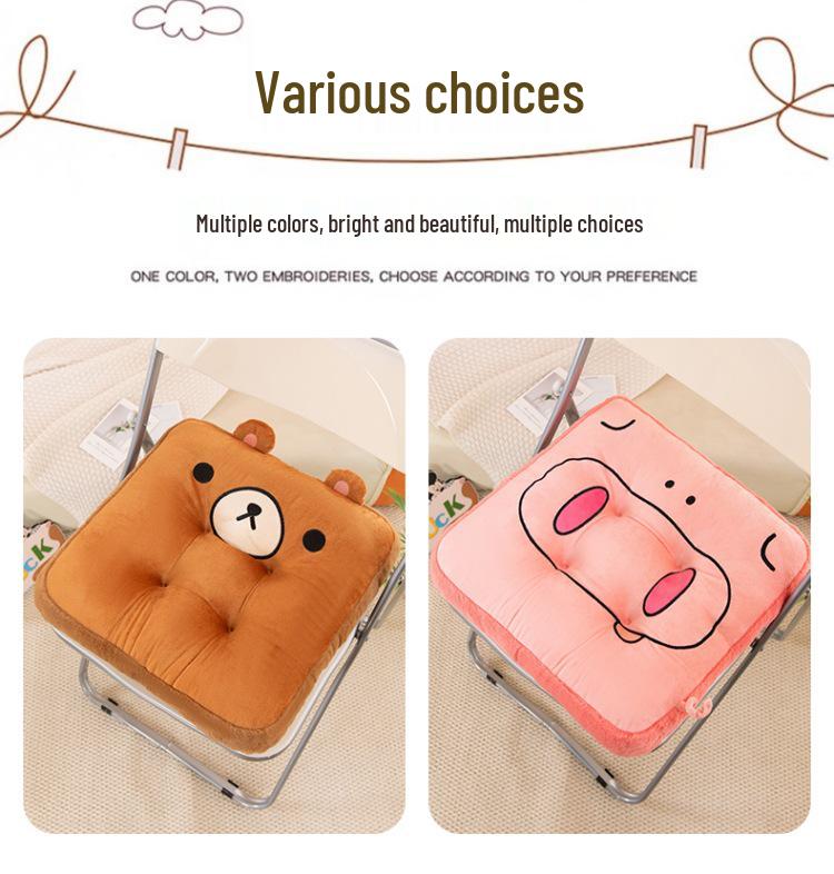 Cartoon Plush Chair Pad for Kids - Height Boost & Comfort