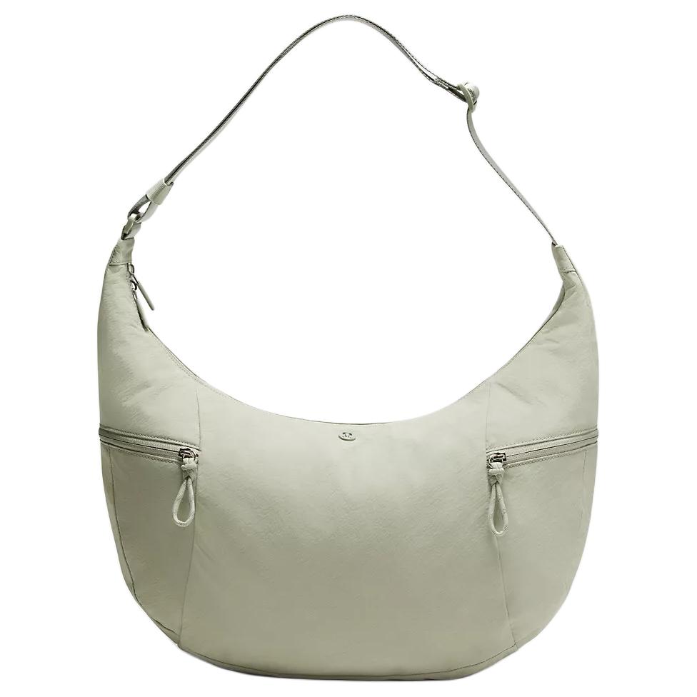 

Lululemon Large Slouchy 13L Brand Logo Fashion Versatile Nylon Tote Crossbody Shoulder Bag Unisex bags Fog-Green LU9CADS-070144 Mist Green