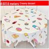 Sheng Bi Lai Disposable Round Tablecloth - Cream Dessert
