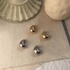 Vintage Glossy Water Droplet Hanging Stud Earrings Women Lightweight Hollow Thick Teardrop Gold Silver Color Thick Hoops Jewelry