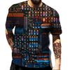Circuit Board Electronic Components Circuit 3D Digital Printing Pattern Casual Men's T-shirt