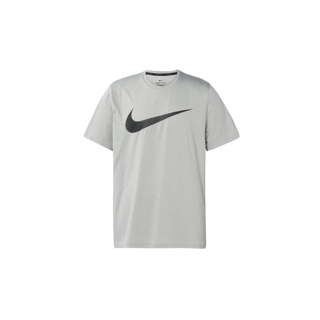 Nike Logo Print Breathable Quick-Drying Sports Short-Sleeved T-Shirt Men Tops Grey Black CZ2418-073