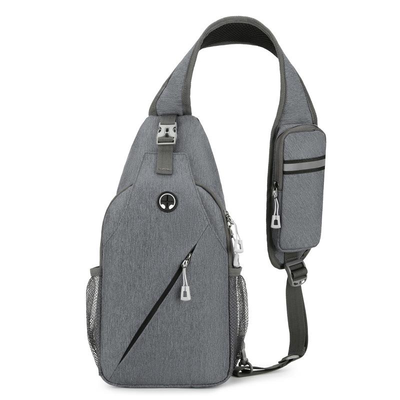 New large-capacity messenger bag fashionable and simple breast bag trendy and lightweight shoulder bag portable outdoor sports satchel