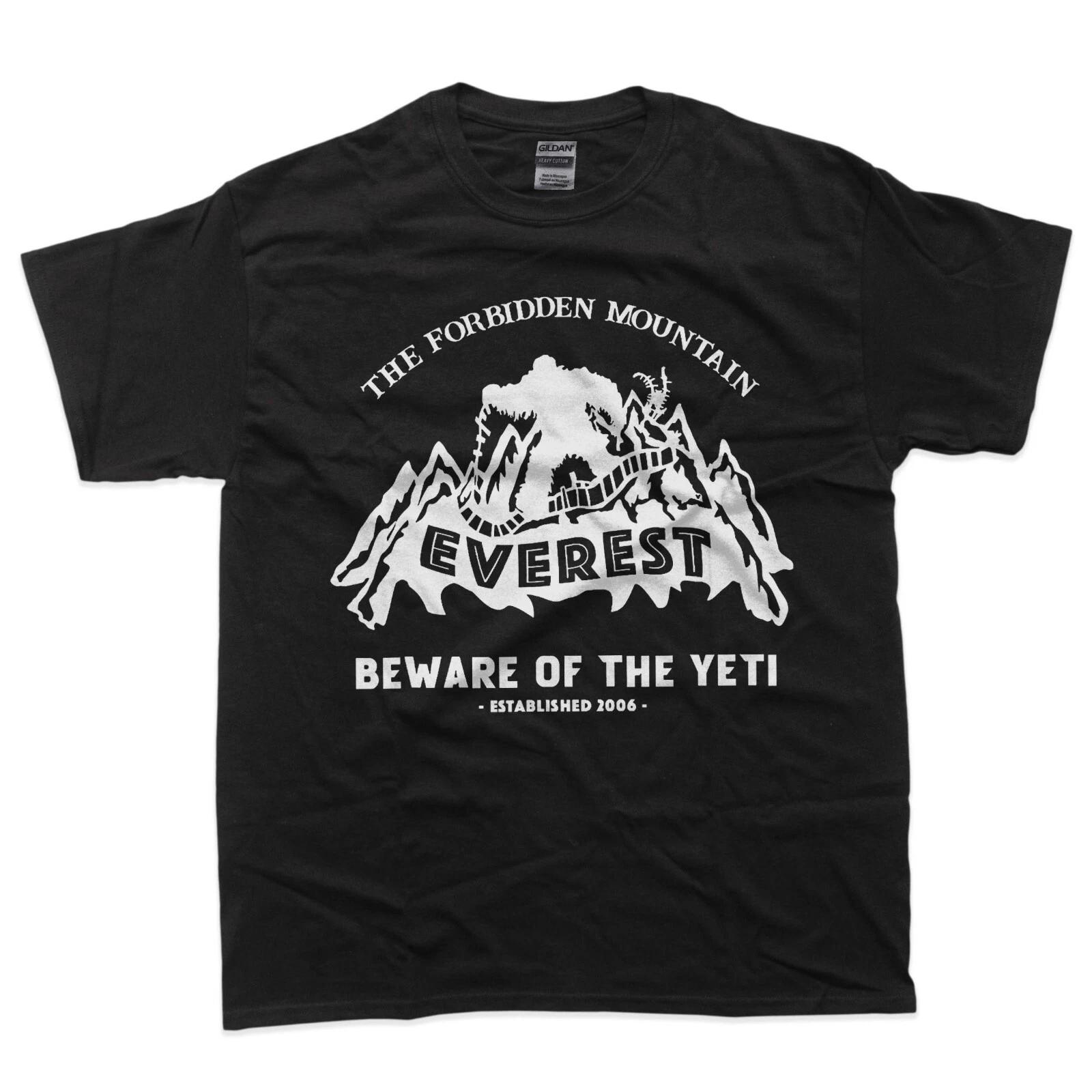 Expedition Everest, Yeti Research, Animal Theme Park Trip 100% Cotton T-shirt Mens Tees Top 3XL