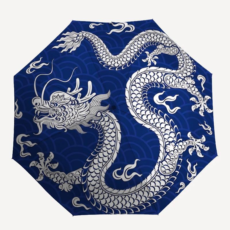 

1pc Dragon Automatic Open/close Folding Umbrella, Compact Portable Travel Umbrella, Perfect Birthday/Christmas yy250807200