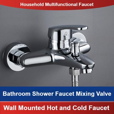 Pressurized Shower Faucet Bathroom Faucets Bath Mixing Valve Triple Cold and Water Faucet Multifunctional Household Tap