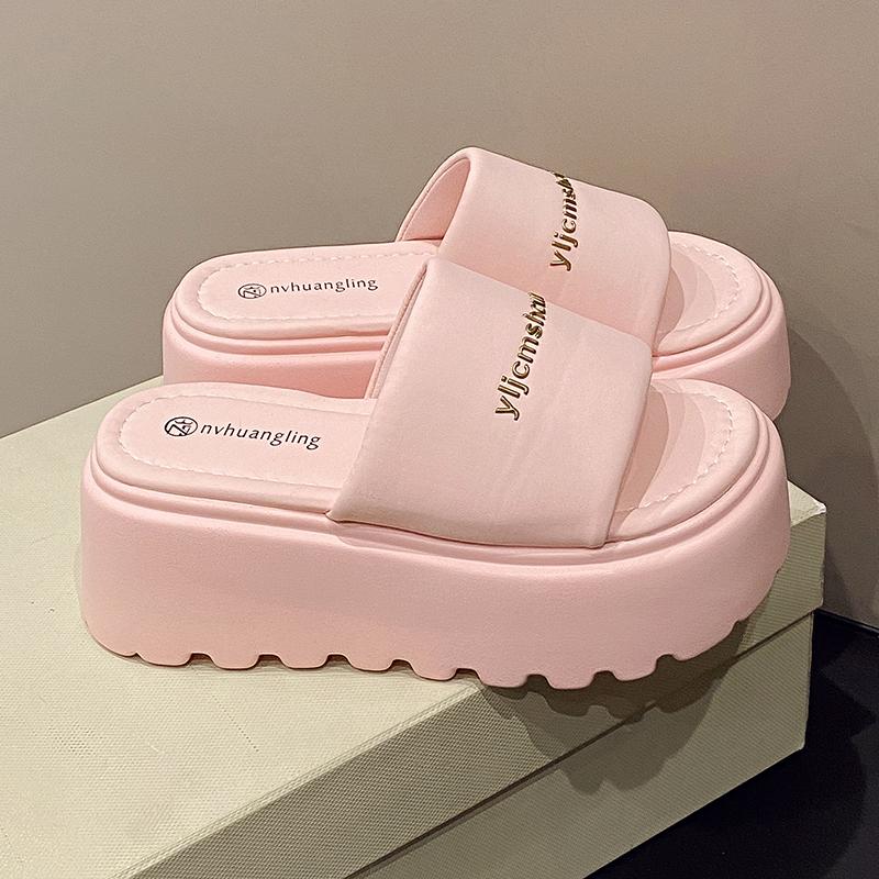 Fashion 7CM Casual Wedge Slippers for Women New Summer Non Slip Platform Sandals Woman Open Toe Comfortable Female Chunky Beach Slippers