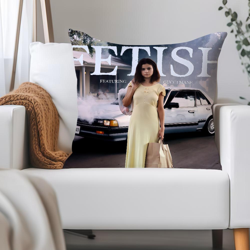 Singer S-Selena Gomez Pillow Case Applicable Space For Guest Rooms Interiors Cars Office House Decoration