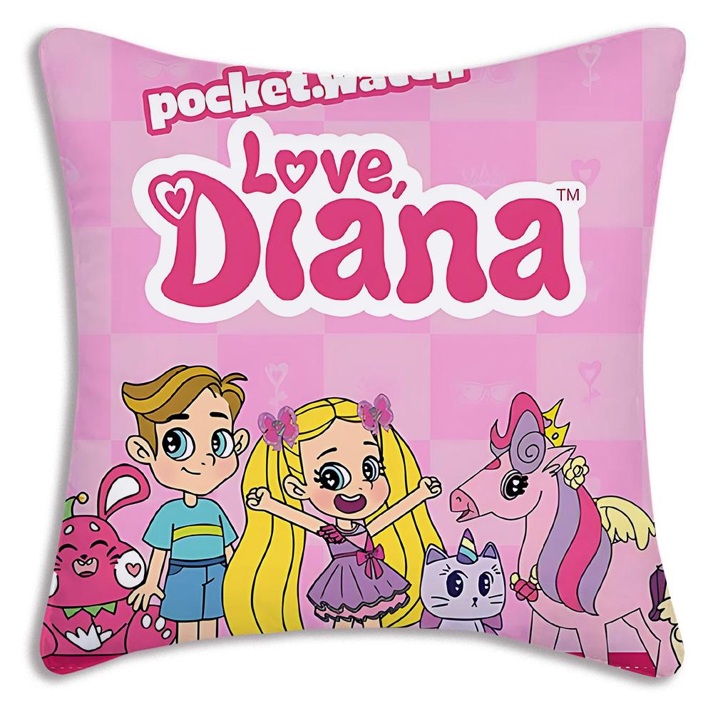 Cute Love For Dianas Pillow Covers Cartoon Sofa Decorative Home Double-sided Printing Short Plush Cute Cushion Cover