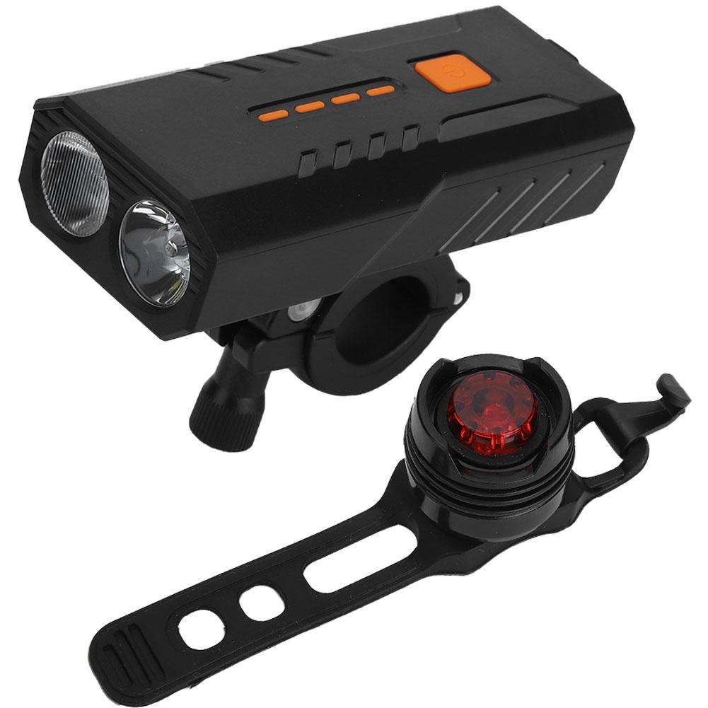 Portable USB Rechargeable Bike Front Light Bicycle Taillight Cycling Light Safety Flashlight
