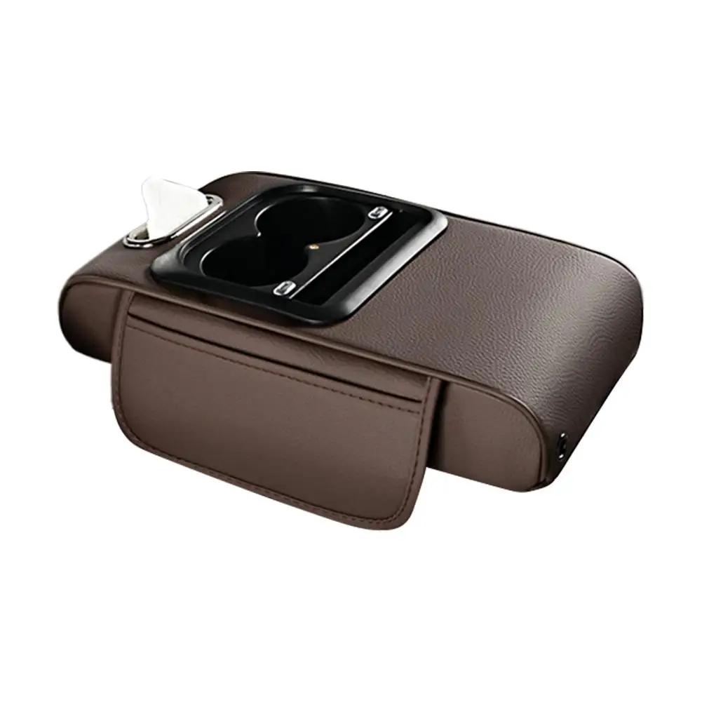 Car Tissue Box Cup Holder Storage Multifunctional Car Four Pad One Charging Armrest Sky In Top Box Starry Height Function S0F4