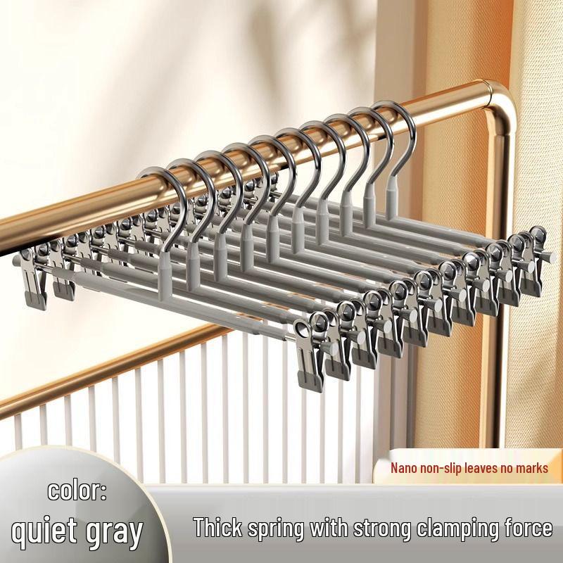 Nordic Windproof Frosted Pants Rack with Clips - Integrated Hanger for Drying and Storing Pants In Dormitory or Home