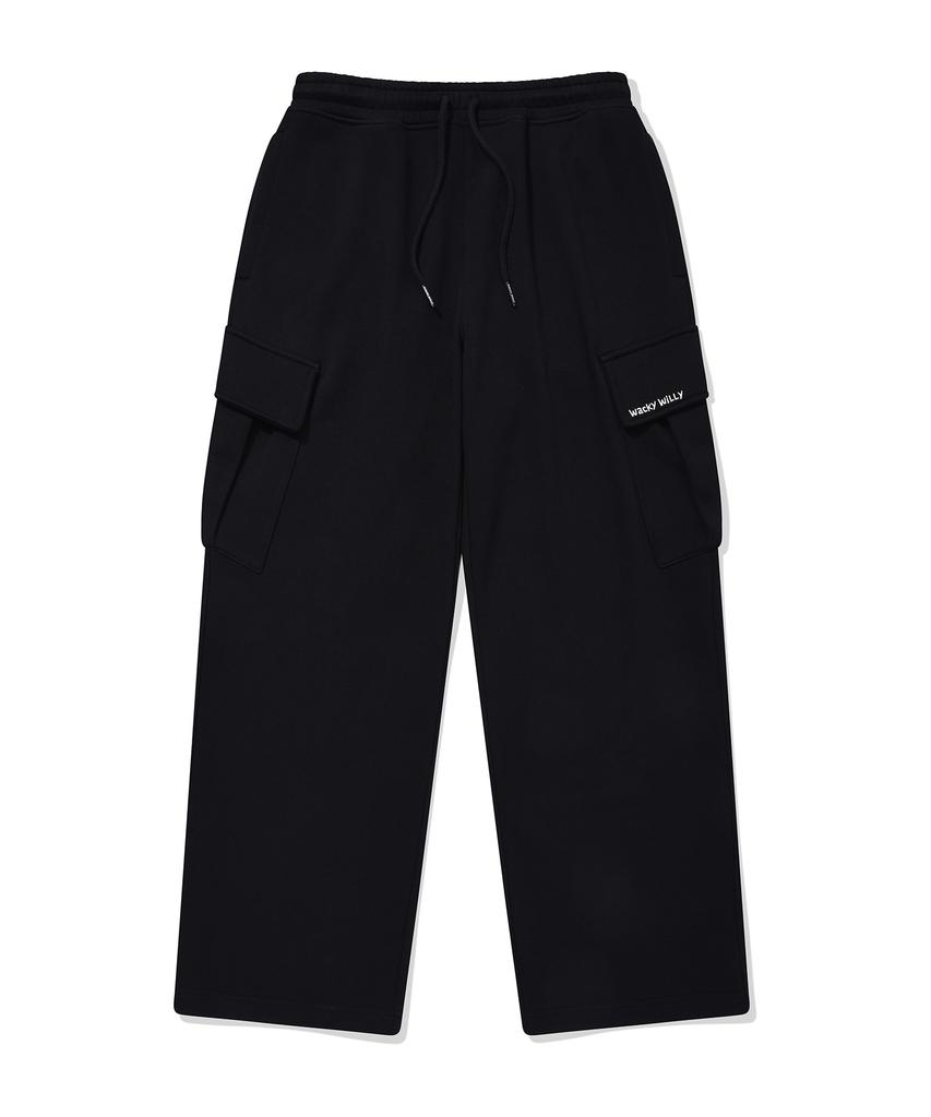 WACKY WILLY Signature Cargo Sweatpants Black