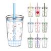 450ML Straw Cup Tritan Water Cup Portable Milk Tea Cup  Sports Fitness