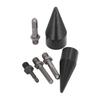 6pcs With 4 Handles Wood Splitter Drill Bit Woodworking Firewood Splitter  Household Use