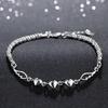 Women's Charm Love Heart Wings Bracelet Cuff Bangle Jewelry