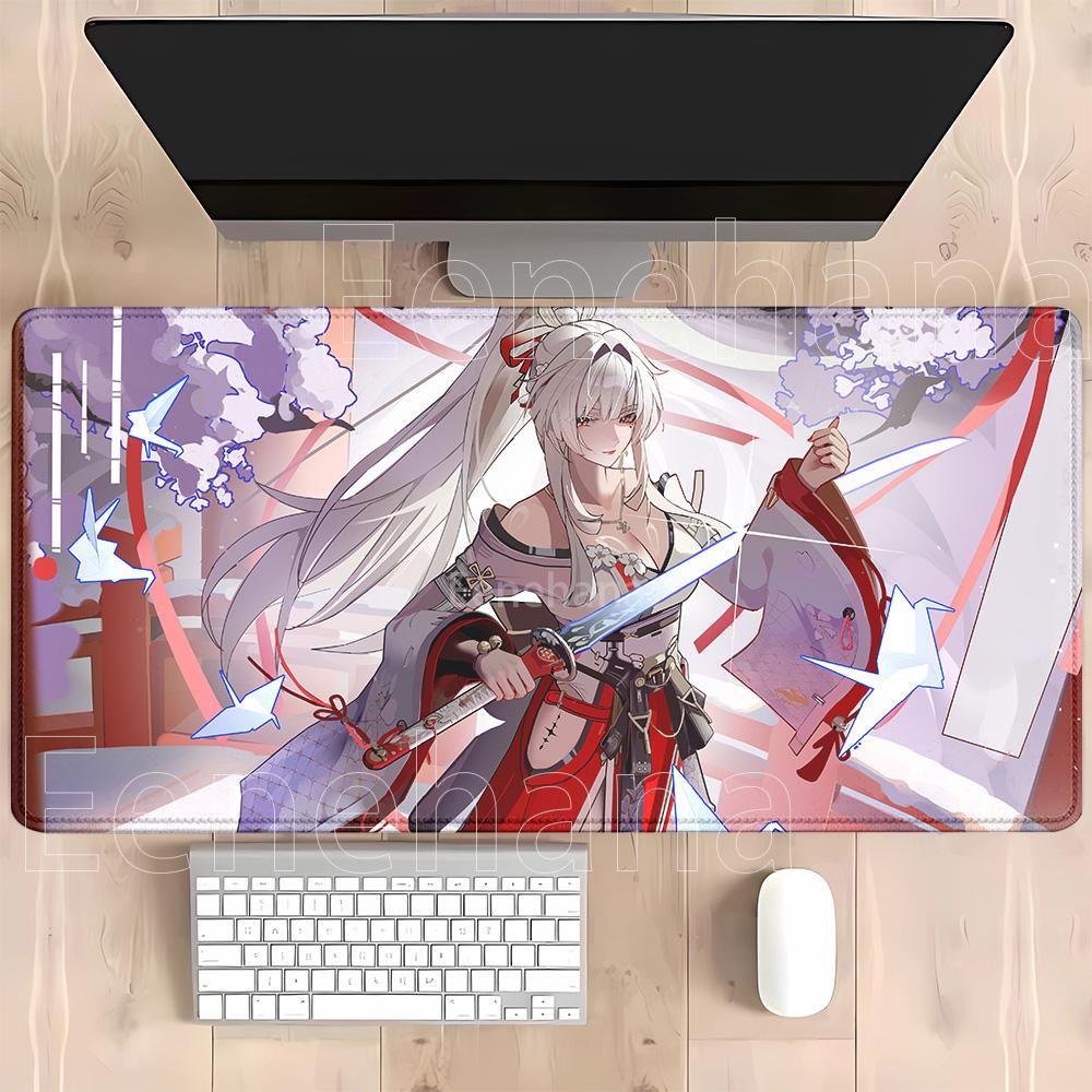 Hiyuki Gaming Wuthering Waves Mousepad Pc Office Accessories Keyboard Xxl Mouse Pad Anime Sexy Girl Rubber Hd Printing Desk Mat