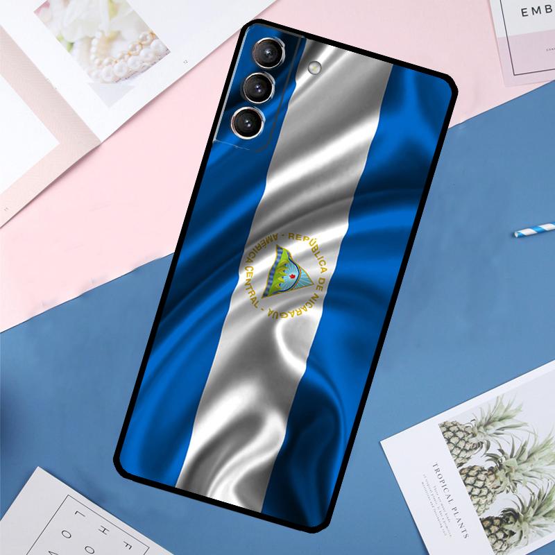 Nicaragua Flag Case For Samsung Galaxy S25 Ultra S24 S23 S22 S21 Ultra S9 S10 Plus S23 FE S25 FE Back Cover