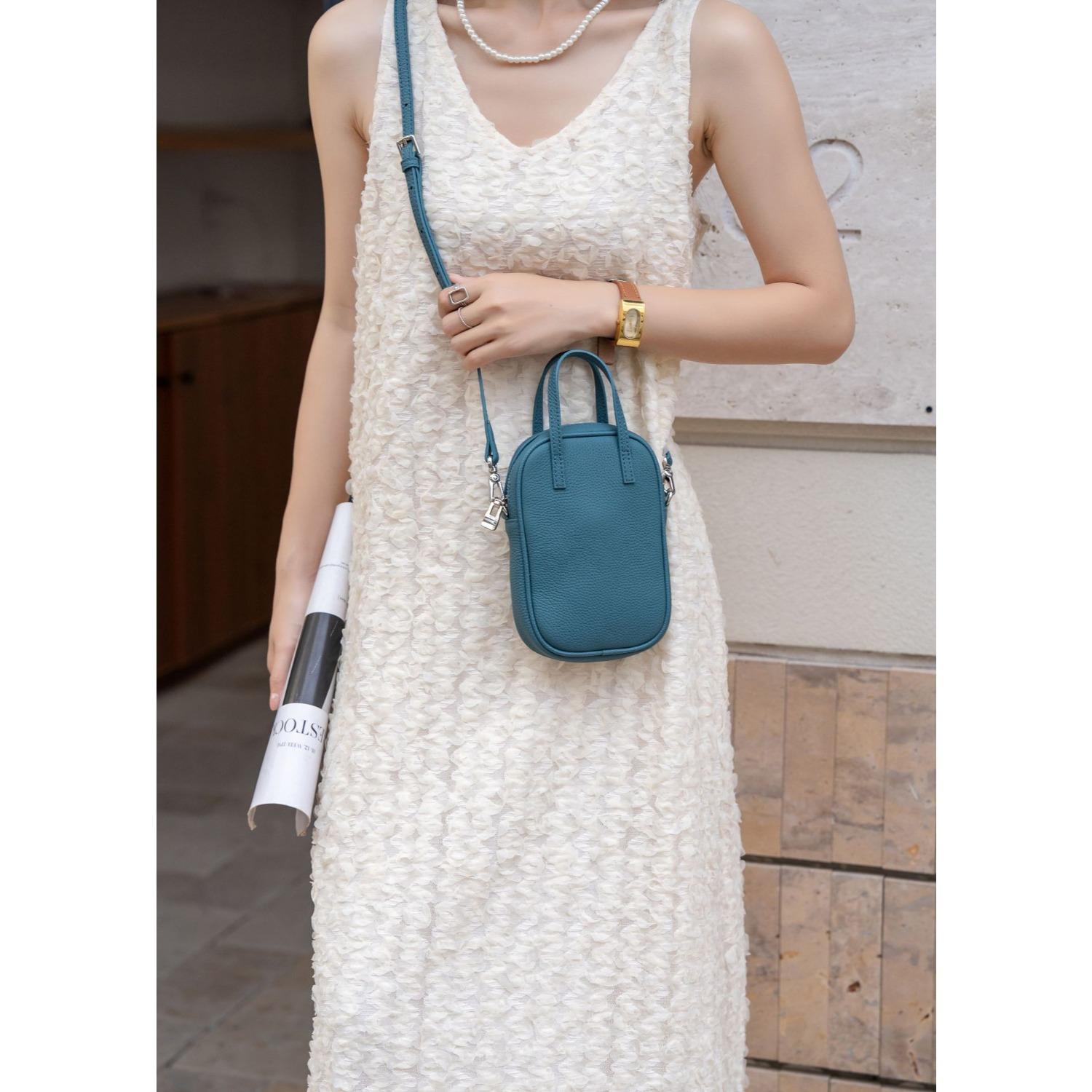 

Сумка-мессенджер из коровьей кожи, универсальная, для студенток, милая, ромбовидная, кожаная, практичная, с отделением для ключей, карт и мобильного телефона павлин голубой