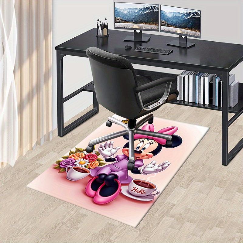 

Office Carpet, Desk Mat, Cute Cartoon Mouse with Coffee Cup and Flowers, Butterfly Decoration, Warm and Cozy Rug for Room, Soft and Comforta 60cm by 90cm