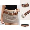 Fashion Flower Pattern Metal Buckle Decoration Women Casual Belt For Unisex Fashion