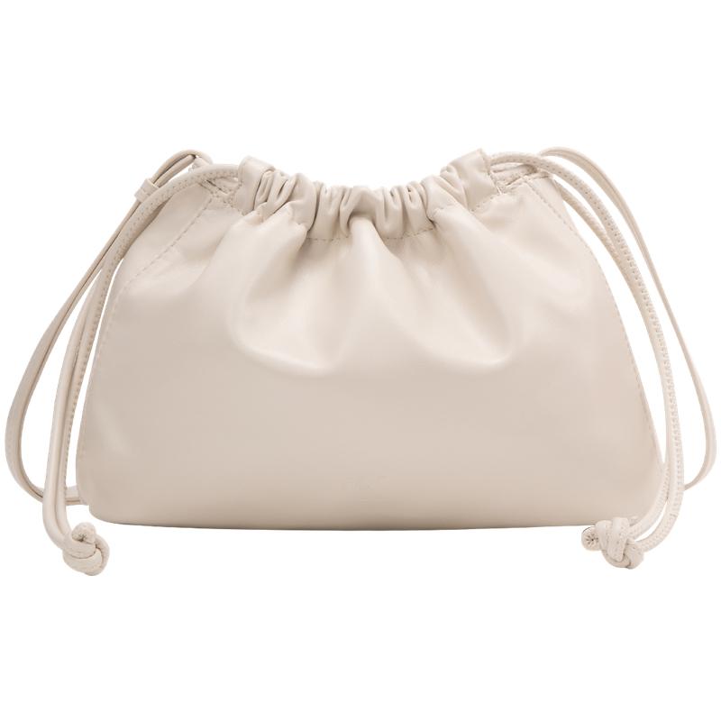 

Calvin Klein Cute Drawstring Letter Embossed Shoulder Bag Women Shoulder Bag Milk-White DH3771-67U Basic Set (Bag)