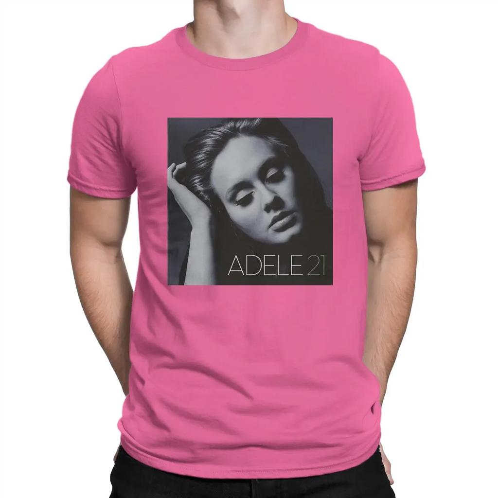 21 Album T-Shirts Men A-Adele Singer Funny Pure Cotton Tees Round Collar Short Sleeve T Shirts Gift Idea Clothes