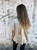 2026 European Summer Casual Loose Lapel Shirt for Women - Hot Stamping Short Sleeve Design