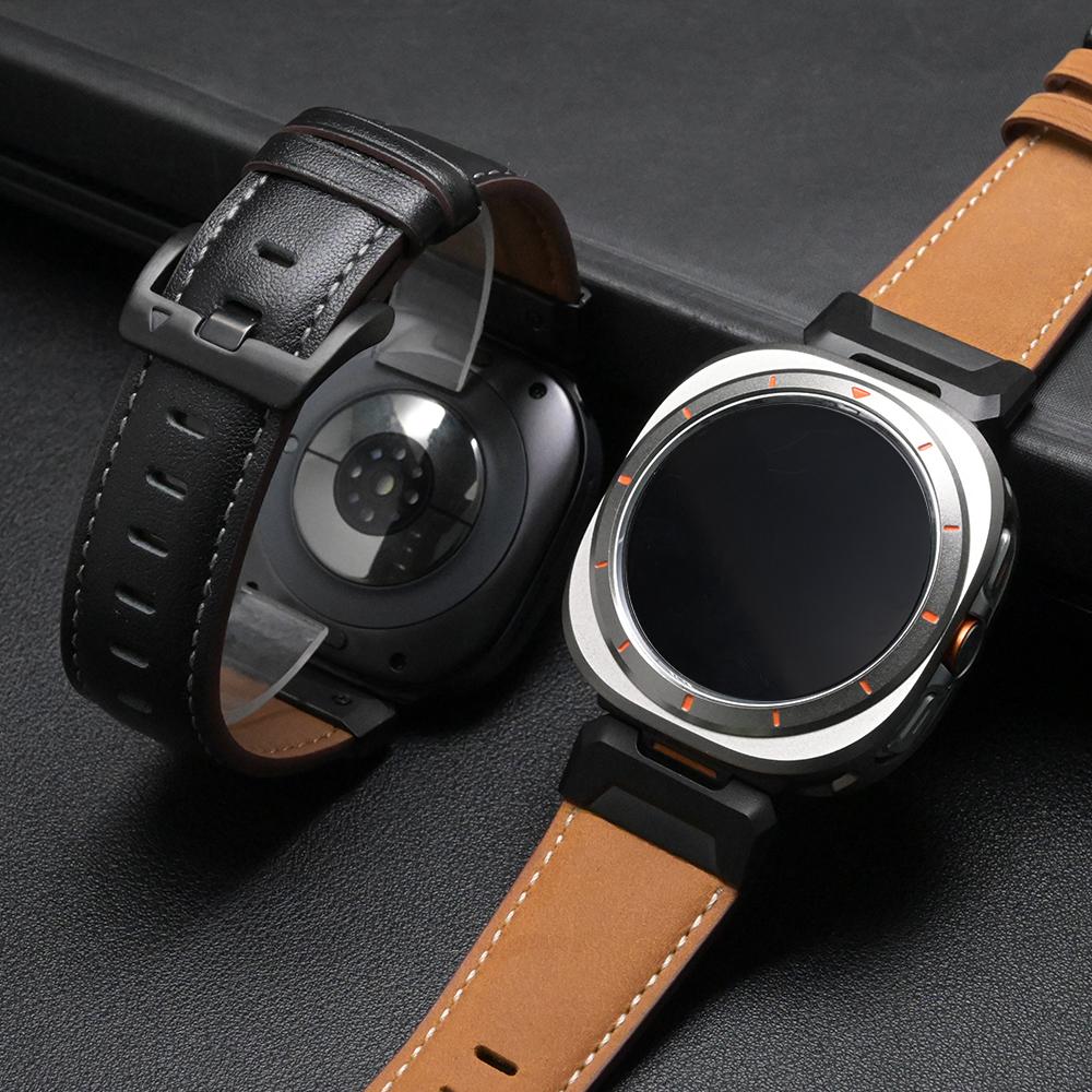 Leather Business Band For Samsung Galaxy Ultra Watch 47mm Quick Fit Strap Correa For SAMSUNG GALAXY ULTRA 7 47MM Luxury Bracelet