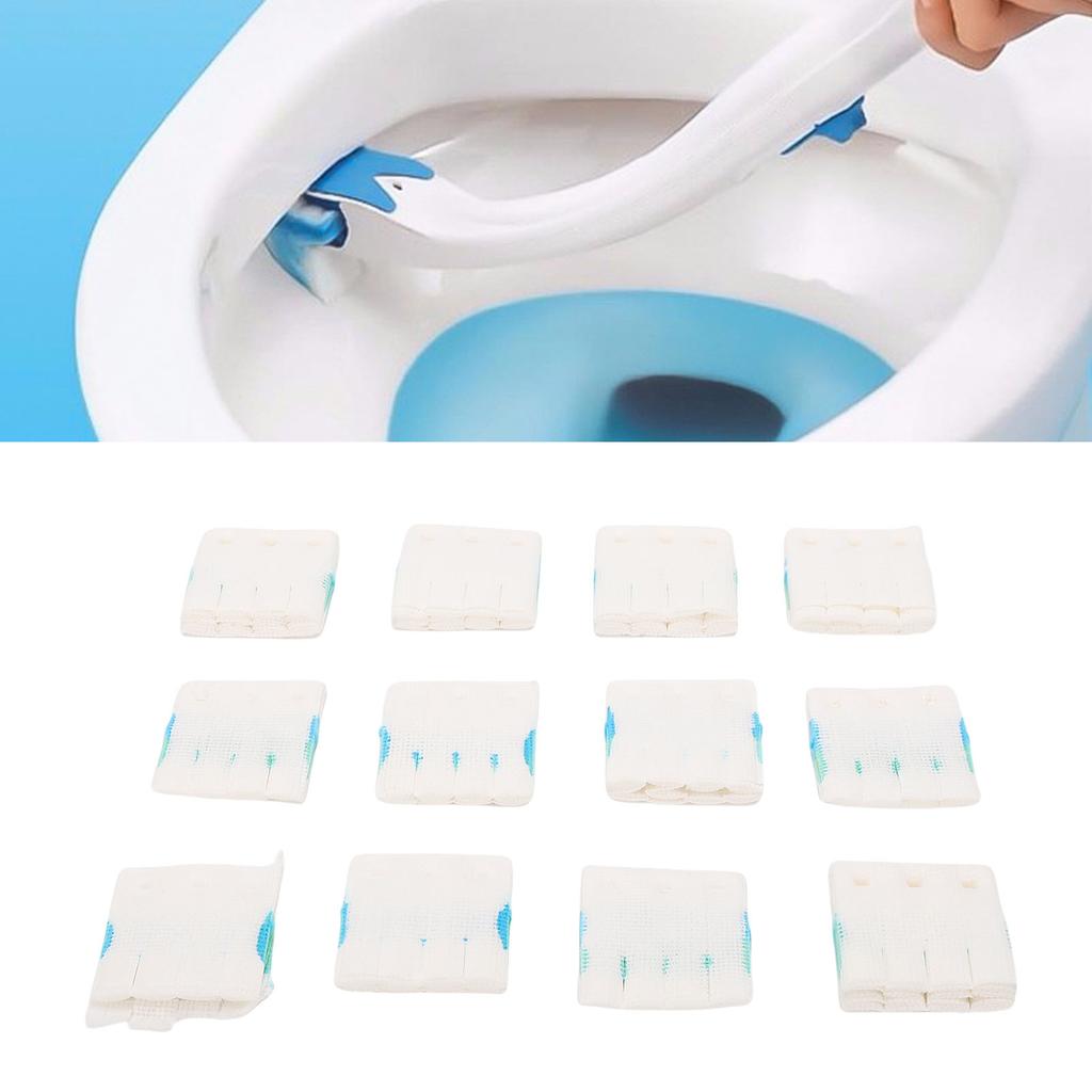 12Pcs Disposable Toilet Brush Replacement Head with Detergent for Home Bathroom Toilet Accessories