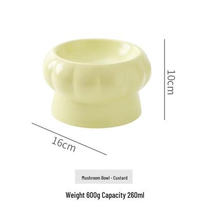 Ceramic Mushroom Cat Food Bowl