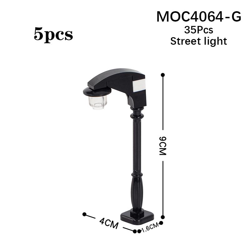 MOC City Serie Hochzeitsbogen Straßenlaterne Schlagzeug Schaukelstuhl Park Straßenansicht Bausteine Spielzeug Für Kinder Kreative Geschenke