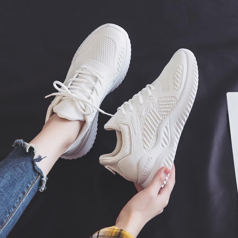 Fabrikdirektverkauf 2025 Sommer Mesh-Schuhe atmungsaktive Lauf-Sportschuhe Ins Koreanische Version vielseitige kleine weiße Schuhe A005