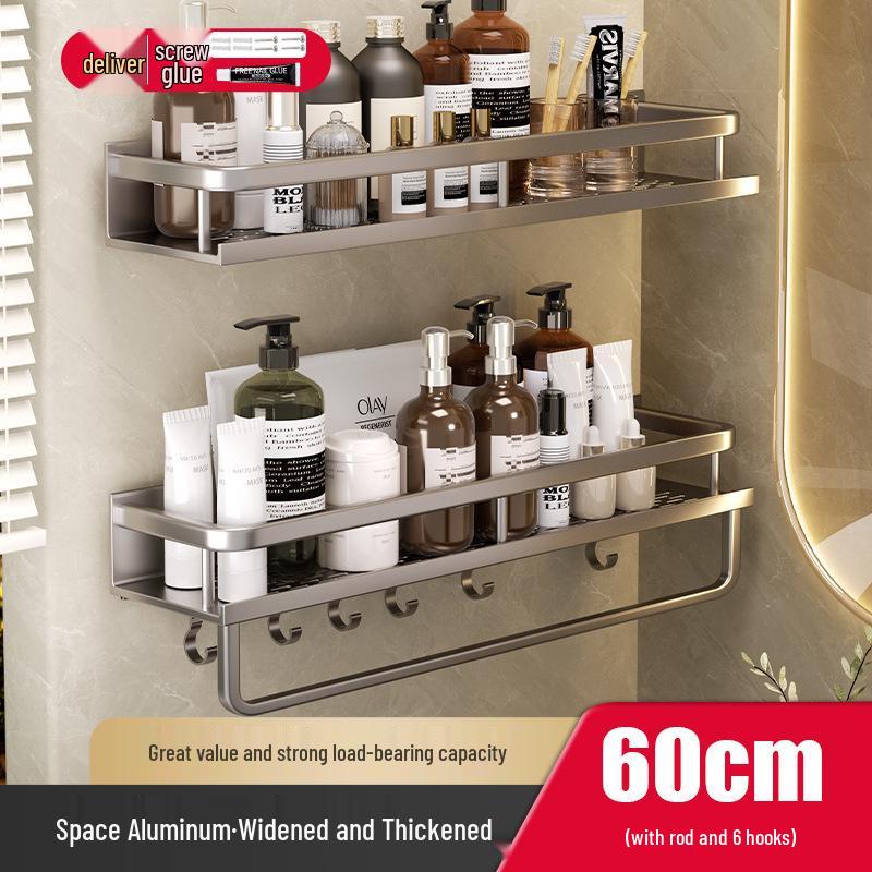 Punch-Free Wall-Mounted Bathroom & Toilet Storage Shelf