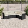 VidaXL Garden Lounge Set 6 Pcs with Cushions Black Braided Resin 3217676