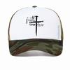 Unisexs Summer Fashion Casual Faith over Fear Letter Printed Baseball Cap Outdoor Breathable Mesh Trucker Hat Casquette