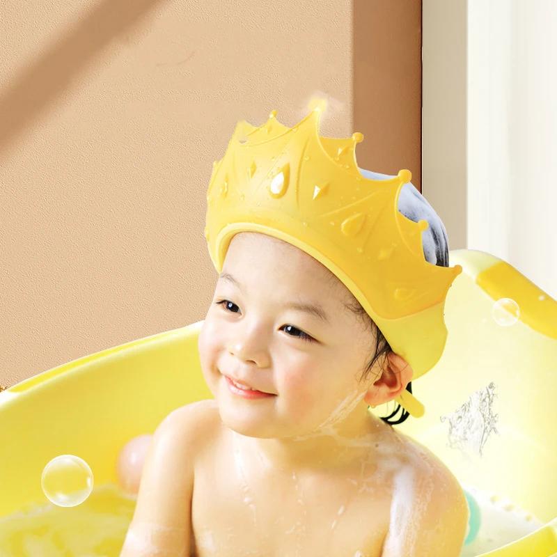 

Baby Shampoo Products Ear Protection Silicone Shampoo Caps Baby and Children Bath Products Bathroom Toys Bath Caps
