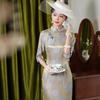 High-end silk cheongsam new Chinese style 1011 spring and autumn new women's improved interwoven mulberry silk long dress