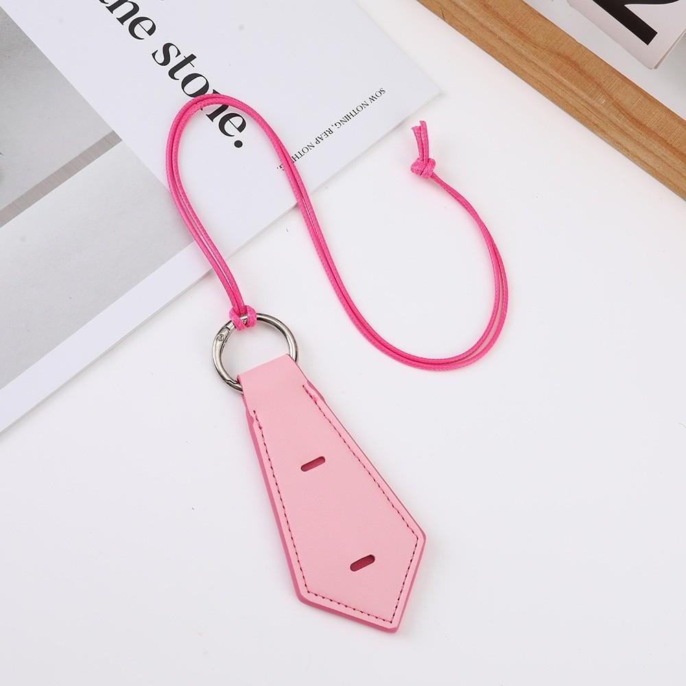 Colorful Neckband Glasses Storage Clip Leather Bag Charm Sunglasses Lanyard for Travel